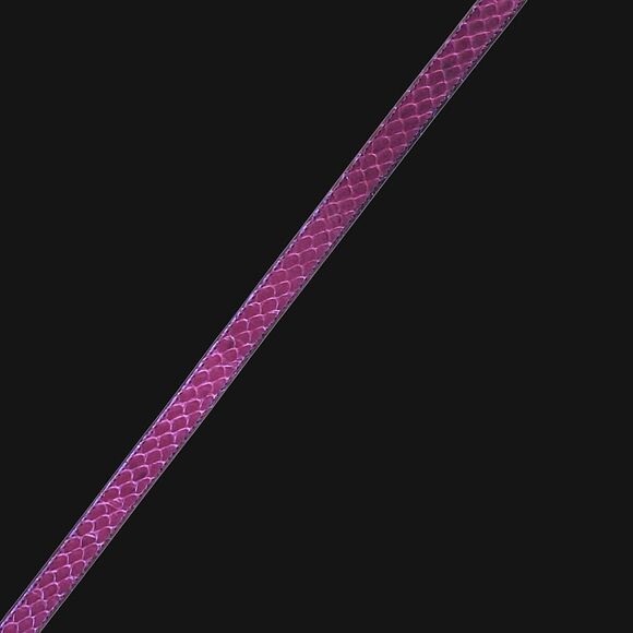 Genuine Snakeskin Belt Chrome Buckle Apple Acc of DE NY Magenta VTG 1970s Sz L - Picture 11 of 16